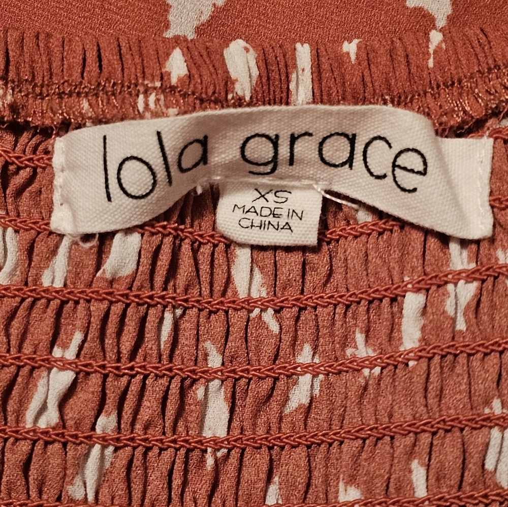 Lola Grace Tie Shoulder Dalmatian Mini‎ Dress Size XS - Picture 4 of 5